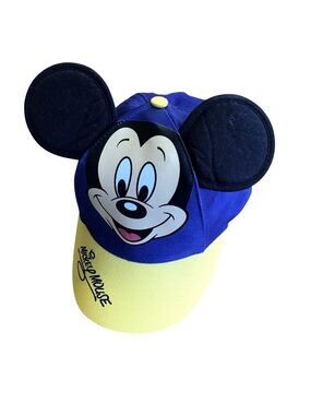 DISNEY- KIDS MICKEY MOUSE EMBROIDED YOUTH BASEBALL HAT ADJUSTABLE BACK CLOSURE